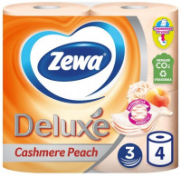 БУМАГА туал. Зева Deluxe Персик 3сл.4шт
