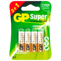 Батарейка  GP  Super Alkaline LR6/AA/палец-4BL  (цена за блистер)   6274