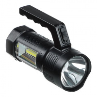 Фонарь прожектор, 1 СОВ + LED, 800мАч, вилка 220В, 62х91х145 мм, 2 режима, пластик 223-004
