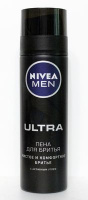 Пена для бритья НИВЕЯ MEN "ULTRA" с активным углем 200мл 8579