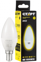 Лампа светодиодная Е14 C37/7W/2700-3000K СТАРТ свеча ТЕПЛЫЙ 2807