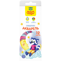 Акварель 12 цв. Мульти-Пульти "Енот в сказке", медовая, без кисти, картон, европодвес АК_43562