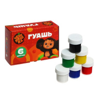 Гуашь  6цв Мульти-Пульти "Чебурашка", 17,5мл, картон ГКЧБ_53007