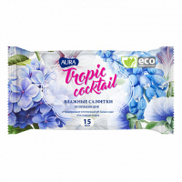 AURA Влажные салфетки освежающие 15 шт  