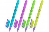 Ручка гелевая черная, 0,35мм BRAUBERG COLOR NEON 144120