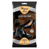 HOUSE LUX / Салфетки влажные для обуви, 15 шт