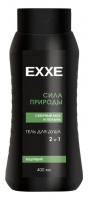 EXXE Гель для душа мужской POWER 2 в1 бодрящий "Мощная свежесть" 400 мл
