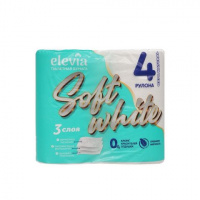 Бумага туал.Elevia soft white 3сл 4шт