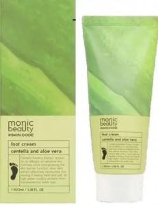 MONIC BEAUTY Skin Code Центелла и алоэ вера Крем для ног, 100мл (*100)