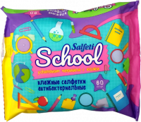 Salfeti School  №60 влажные детские салфетки антибактериальные