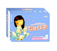 JURIA Прокладки гигиенические Night Time 32 см (6 капель) 7шт