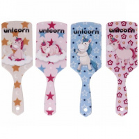 Расчёска массажная "Stylish hair - Единорожки", микс 4 вида, 24*7,5см 452-2083