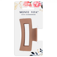 Краб для волос 8,5 см, soft touch, коричневый MONTE VITA 457001