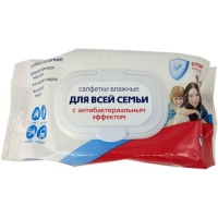 Влажные салфетки 120шт Светофор  для всей семьи, с антибак. эффектом с крышкой  