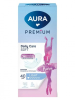 AURA PREMIUM Прокладки ежедневные ультратонкие LIGHT 40 шт АКЦИЯ!