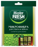Салфетка Master FRESH МИКРОФИБРА для стекол и зеркал 1 шт