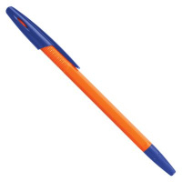 Ручка шариковая синяя, 0,7мм Erich Krause R-301 желт.корп.  ORANGE ш/к *50 43194 mml