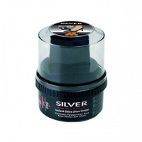 SILVER (Сильвер) / Крем для обуви из гладкой кожи, черный, с губкой, 50мл