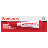 Клей моментальный (суперклей) BRAUBERG, 3г, ПРОЧНЫЙ, отрывная мультикарта, 605566