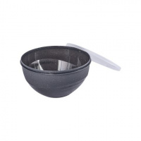 Миска пл 3,0л с крышкой Granite (серый) 69605 /Полимербыт