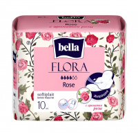 БЕЛЛА Прокладки FLORA Rose 10 шт /096  РОЗОВЫЕ