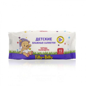 Влажные салфетки Детские  72шт Tilly-Dilly Череда и Календула