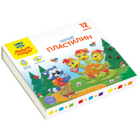 Пластилин 12 цв.,  Мульти-Пульти "Енот в сказке", 120г, картон МП_41710