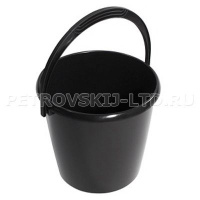 Ведро  7л б/кр Соло черное с461 /Мартика
