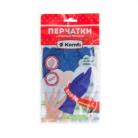 ПЕРЧАТКИ резиновые Komfi прочные синие р. М/0759
