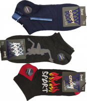 Носки муж. коротк. пагол. Зувэй 1801 SPORT "Ассорти", х/б 80% р.41-46   АКЦИЯ!