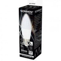 Лампа светодиодная Е27 C37/10W/4000К SONNEN EXTRA свеча нейтральный белый 457907