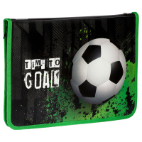Папка для труда 1 отделение, А4, ArtSpace "Time to goal", 325*230*25мм, пластик, молния вокруг, откид. планка ПТР-5_48955