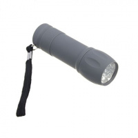 Фонарик мини, прорезиненное покрытие, 9 LED, 1 режим, 3хААА Ермак 224-021