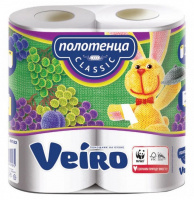 Полотенце бум.ЛИНИЯ ВЕЙРО 2сл.2шт