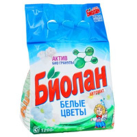 Биолан Стиральный порошок automat "Белые цветы" 1,2 кг 