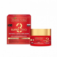 BIELENDA SUPER TRIO RETINOL+VIT C+KOLAGEN Сильноувлажняющий крем п/морщин 50+ день/ночь 50мл /0009