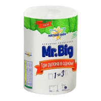 Полотенце бум."Мягкий знак-MR.BIG 1шт 2сл.белые  /С5  