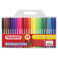 Фломастеры 24цв. ПИФАГОР, вентилируемый колпачок, 151092