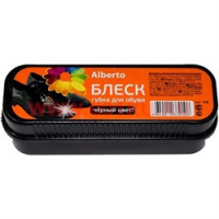 Губка для обуви из гладкой кожи ALBERTOTEX, черная