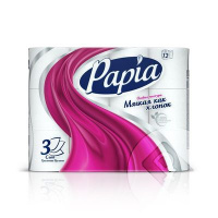 Papia Туалетная бумага 3-х слойная 12 шт