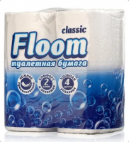 Бумага туал. Floom Classik т/б 4 рулона 2 слоя Белая
