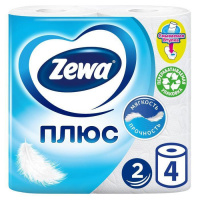 БУМАГА туал. Зева/ ZEMMA ПЛЮС  БЕЛАЯ 4шт 