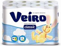 Veiro Classic Туалетная бумага 2-х слойная 24 шт 