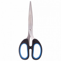 Ножницы универс. BRAUBERG "Classic+", 160 мм, черно-синие, классической формы, резиновые вставки, 236447