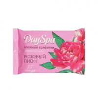 Влажные салфетки  15шт Day Spa Розовый пион