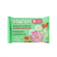 Влажные салфетки  15шт Day Spa Ромашка/шиповник