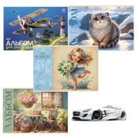 Альбом для рисования А4, на скрепке HATBER ECO, 205х290 мм 12 листов