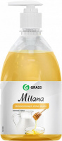 Ж/Мыло Grass Milana  Молоко и мед с дозатором (флакон 500 мл)  АКЦИЯ!!