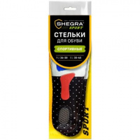 Стельки для обуви СПОРТИВНЫЕ, материал EVA SPORT, размер RU 34-39/EU 35-40, SHEGRA (ШЕГРА), 700748