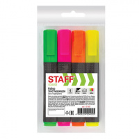 Текстовыделителей набор 4цв., 1-4мм, АССОРТИ, STAFF "College" "STICK" 151501